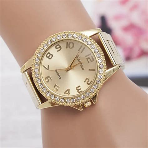 2017 New Fashion Classic Women Watch Luxury Crystal Stainless Steel