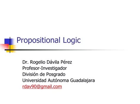 Ppt Propositional Logic Powerpoint Presentation Free Download Id