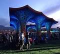 ball-nogues' pulp pavilion shades visitors at coachella music festival