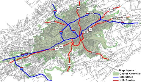 Us Highway Routes In City Of Knoxville City Of Knoxville