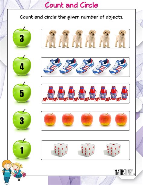 Math Activity Page For Kids Learn And Practice Counting Circle The 904