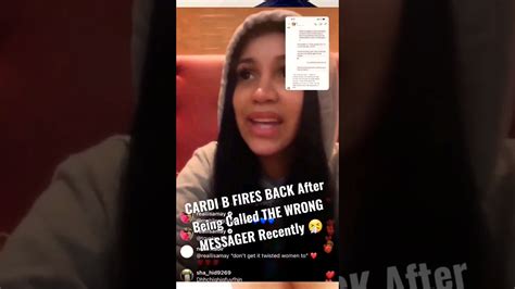 Cardi B Fires Back After Being Called The Wrong Messager Recently