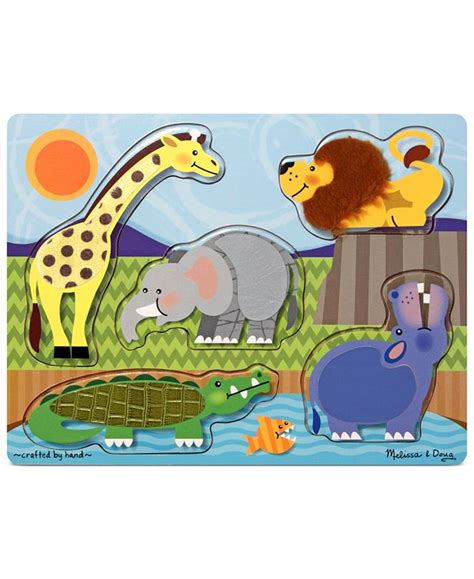 Melissa And Doug Kids Toy Zoo Animals Touch And Feel Puzzle And Reviews