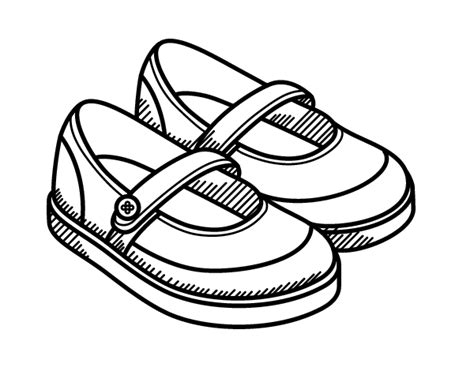 Disegno Di Scarpe Da Ragazza Da Colorare