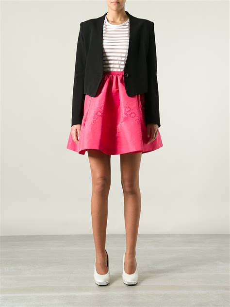 Lyst Red Valentino Short Flared Skirt In Pink