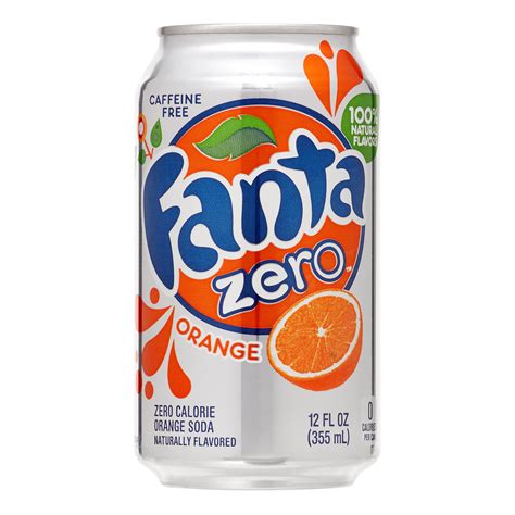 Fanta Zero Calorie Orange Soda 12 Fl Oz 12 Count