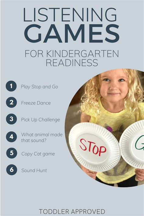 Listening Games Kindergarten Readiness Activity Toddler Approved
