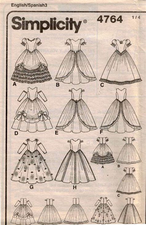 Girls Princess 8 Dress Patterns Simplicity By Theatticofkitsch