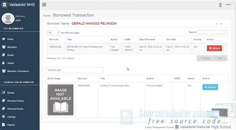 Library Management System With Barcode Using Php With Source Code