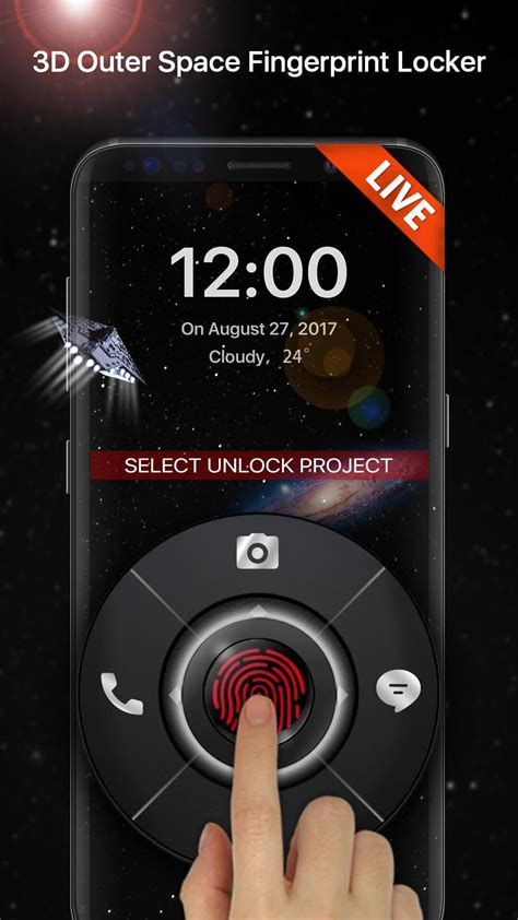 3d Space Fingerprint Style Lock Screen For Prank Apk For Android Download