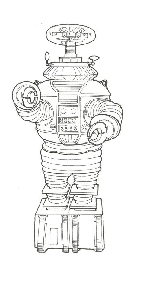 B 9 Robot From Lost In Space Space Coloring Pages Lost In Space