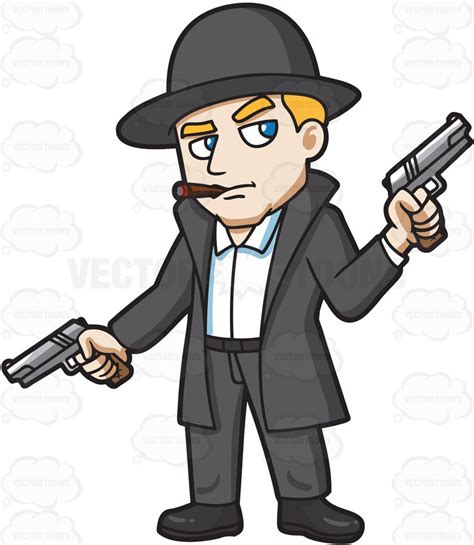 Cartoon vintage handgun military west. Gangster Clipart at GetDrawings | Free download