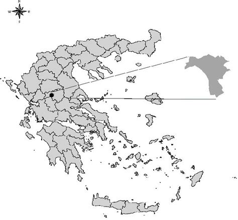 General Map Of The Study Area In Pindus Mountain Central Greece