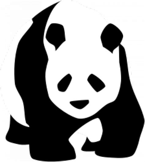 Giant Panda Outline In Front View Download Free Animal Vectors