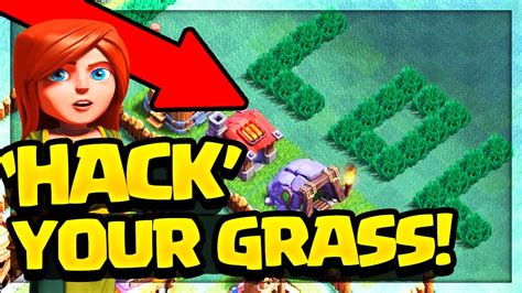 Grow Grass Anywhere In Your Village Clash Of Clans Life Hacks 1
