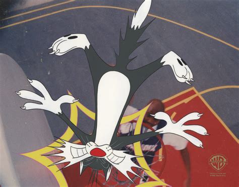 Looney Tunes Original Production Cel Sylvester And Charles Barkley In