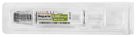 Heparin Simplist® Prefilled Syringes By Fresenius Kabi