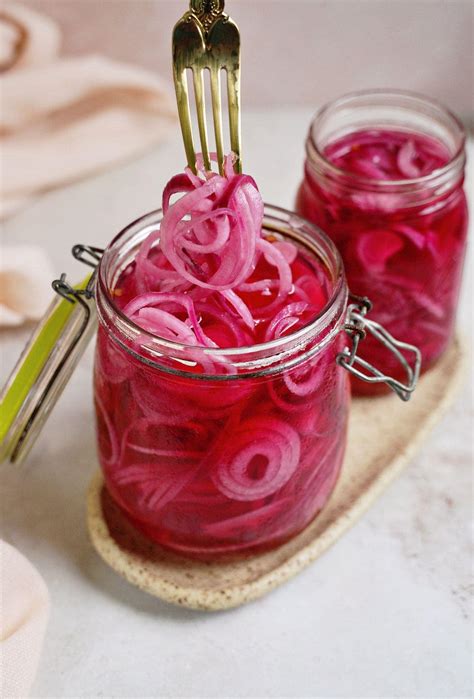 Eingelegte Rote Zwiebeln Pickled Onions Elavegan