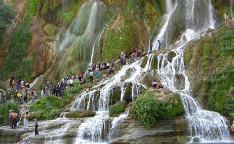 Iran Waterfalls Bishe Lorestan Province City Dorud Next To The