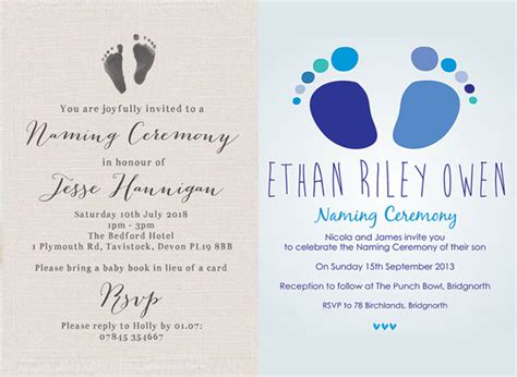 Choosing a child's name is an important task for parents. Super Cute Naming Ceremony Invitation Card Templates and ...