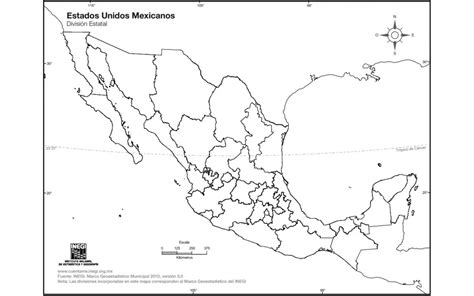 Mapa De Mexico Para Imprimir