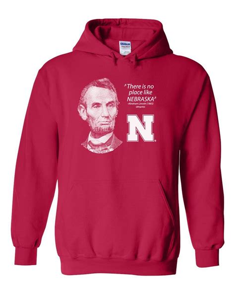 Abe Lincoln Hooded Sweatshirts Nebraska Sweatshirts