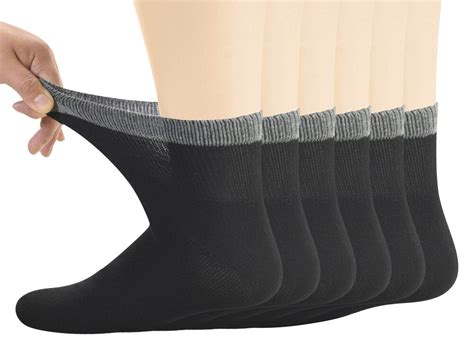 Mens Bamboo Diabetic Ankle Socks With Seamless Toe And Non Binding Top