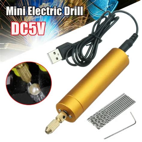 DIY MINI MICRO Small Electric Aluminum Hand Drill DC 5V For Motor PCB
