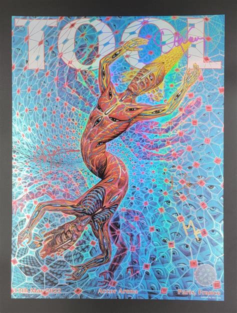 Signed Tool Foil Poster Paris France Accor Arena Great Turn Alex Grey Ebay