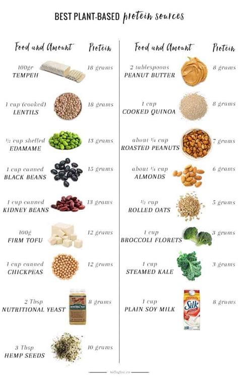 Complete Protein Combination Chart