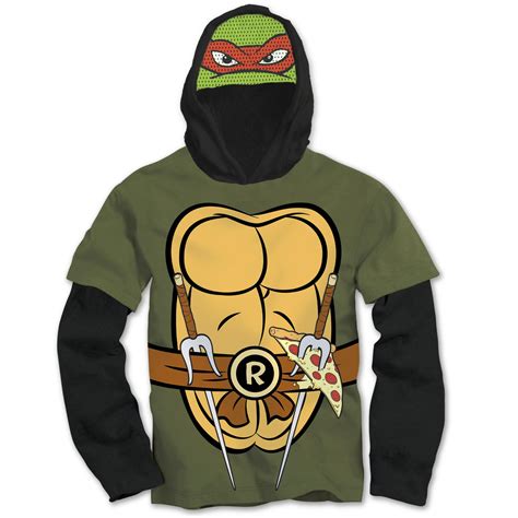 Nickelodeon Teenage Mutant Ninja Turtles Boys Layered Look Hoodie