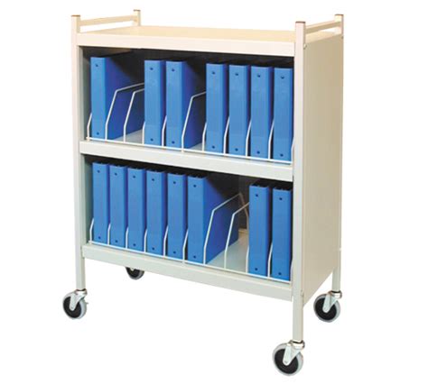 Mobile Chart Rack 20 Space Binder Cabinet Chart Pro Systems