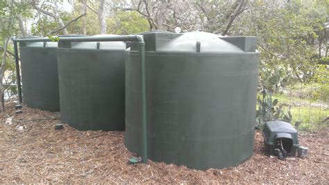 7500 Gallon Rainwater Harvesting System Used For Irrigation In San