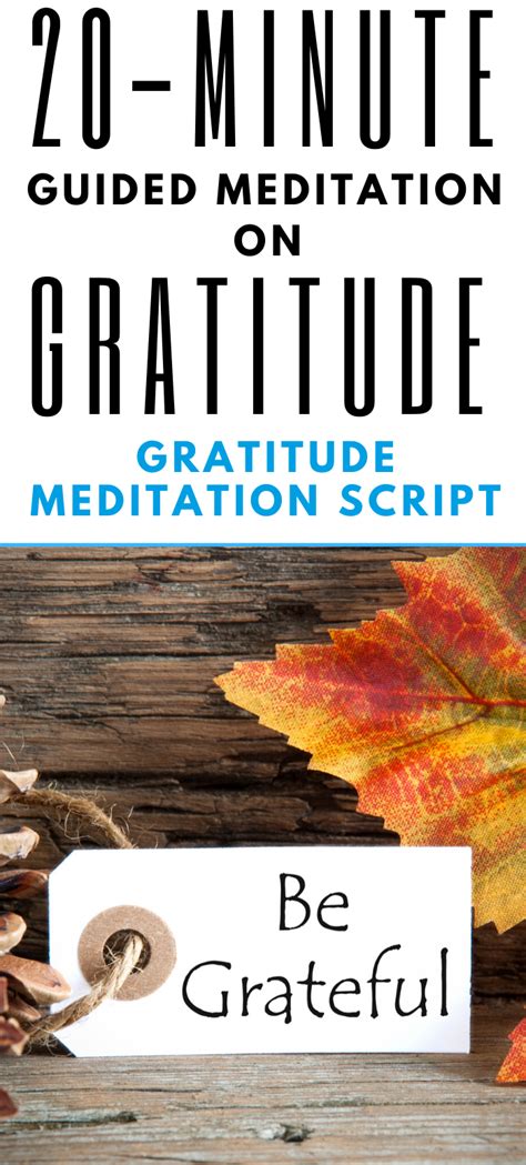 Gratitude Meditation Script 20 Minute Guided Meditation Meditation