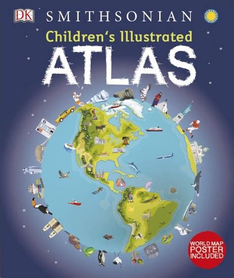 Childrens Illustrated Atlas Primary Image Atlas World Map Poster