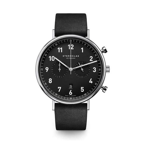 Sternglas Watch Chrono Black Bauhaus Movement