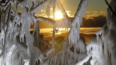 Ice Formations Freezing Temps Bring Beauty To The Lake Michigan Shore