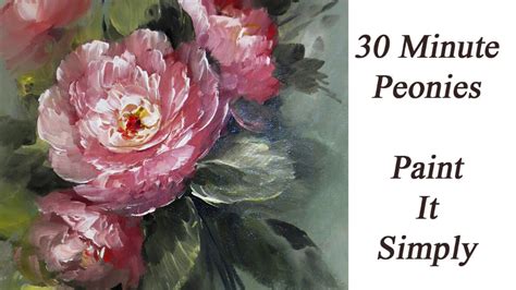 How To Paint 30 Minute Peonies Paint It Simply Peony Painting