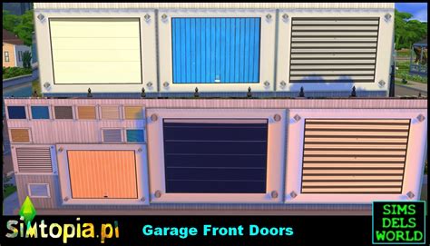 Simsdelsworld The Sims 4 Garage Front Set No Cc Paintings