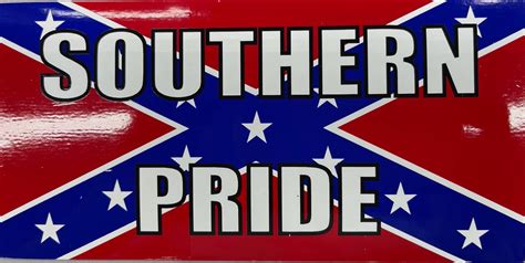 Southern Pride Confederate Flag Sticker Large