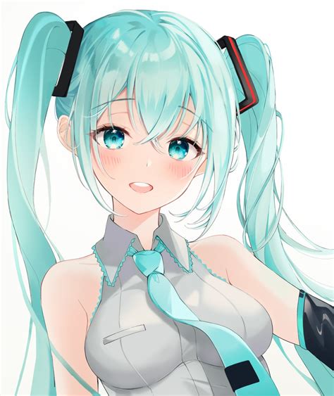 Blushing Miku Vocaloid Anime Pigtail Passion