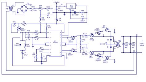 Sg3524 Pwm Inverter Circuit 250w Simple Electronic Circuit Diagram