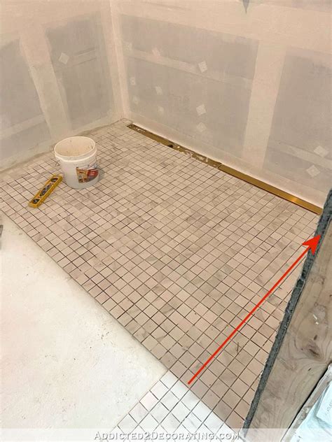 Tiling Our Large Curbless Shower Floor Addicted 2 Decorating