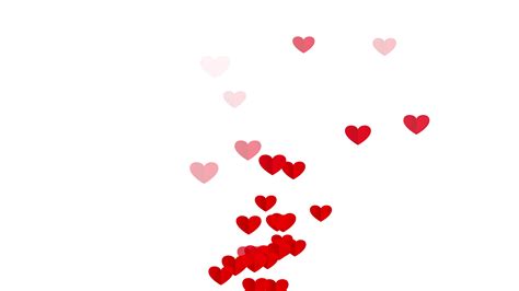 Floating Up Red Hearts On White Background Seamless Loop 1797431 Stock