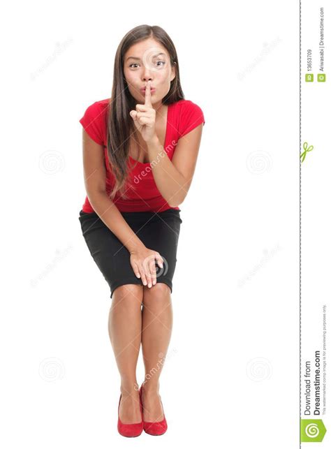 Hush Be Quiet Woman Isolated Stock Image Image Of People Finger 13653709