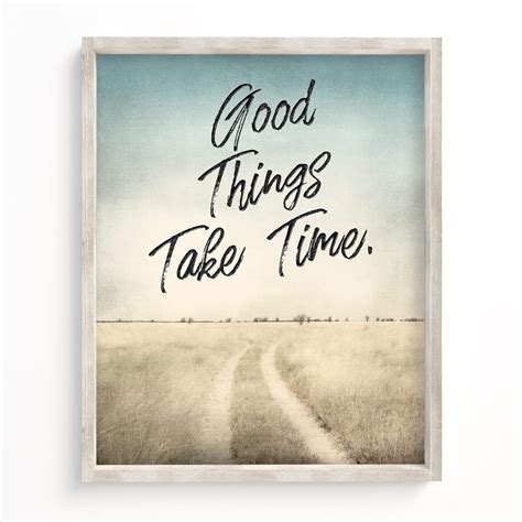 Good Things Take Time Watercolor Art Print Inspirational Wall Etsy