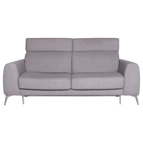 Boconcept Madison Designer Fabric Gray Feature Sofa Bed Two Seat Couch