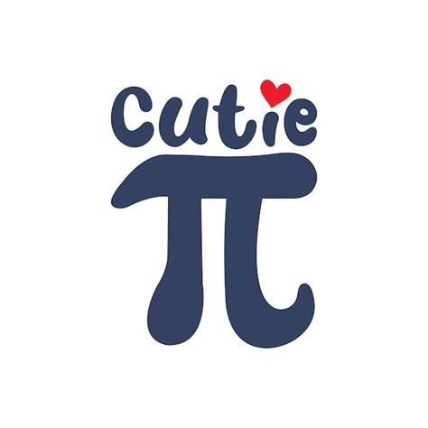 Premium Vector Cutie Pi Logo With A Red Heart On The Front