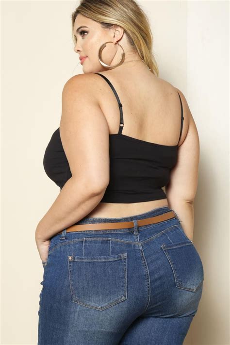 A Sultry Plus Size Crop Top Featuring A Minimal Zip Up Styling Along
