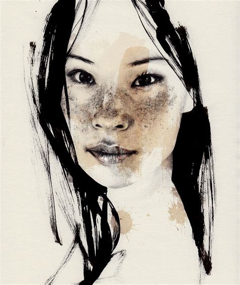 Lucy Liu On Behance Ink Painting Canvas Painting Pencil Drawings Art